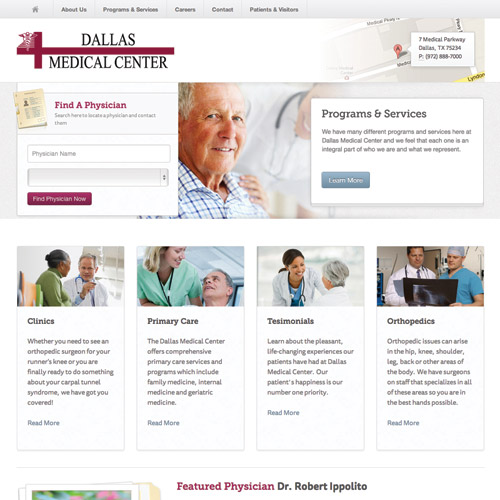 Web Design Portfolio - Dallas Medical Center